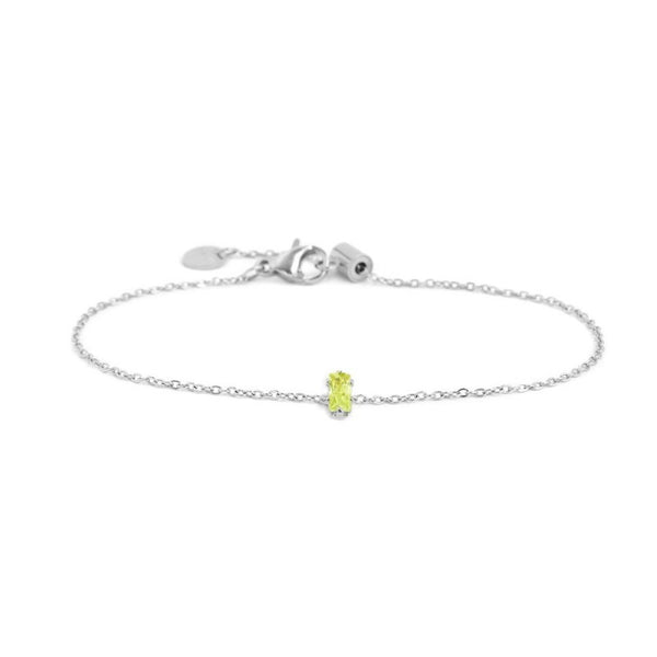 2br0100-v Bracciale con cristallo baguette colore verde