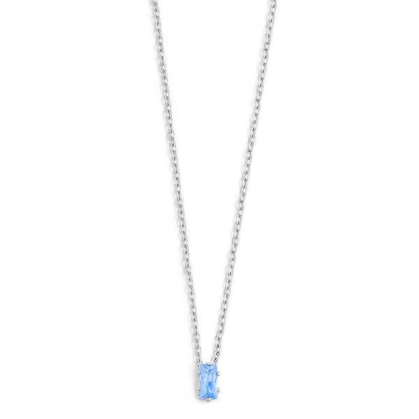 2cn0048-am Collana con cristallo baguette colore acquamarina