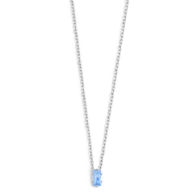 2cn0048-am Collana con cristallo baguette colore acquamarina