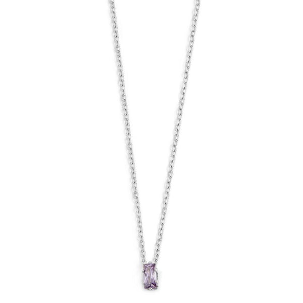 2cn0048-p Collana con cristallo baguette colore viola