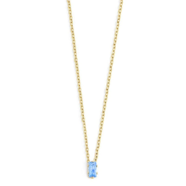 2cn0048g-am Collana con cristallo baguette colore acquamarina