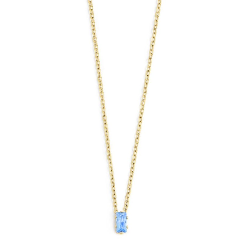 2cn0048g-am Collana con cristallo baguette colore acquamarina