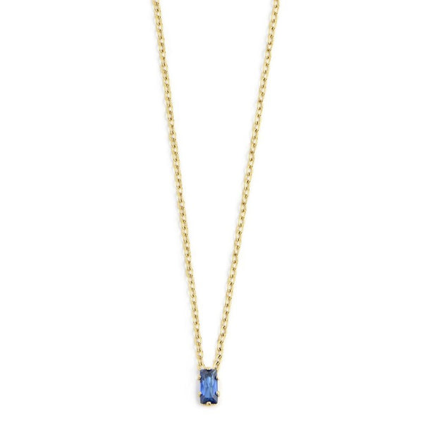 2cn0048g-b Collana con cristallo baguette colore blu