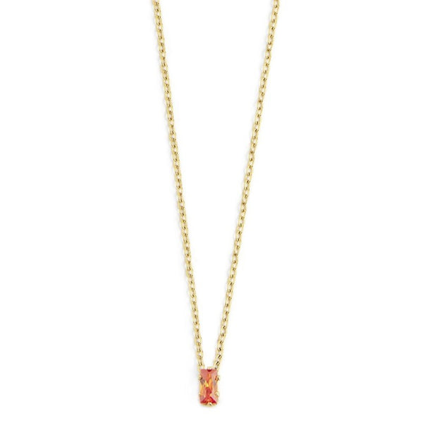 2cn0048g-h Collana con cristallo baguette colore arancione
