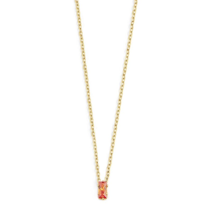 2cn0048g-h Collana con cristallo baguette colore arancione