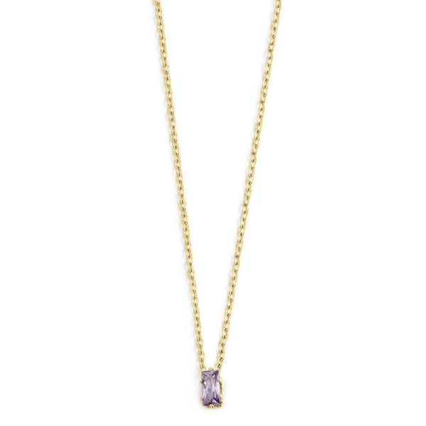 2cn0048g-p Collana con cristallo baguette colore viola