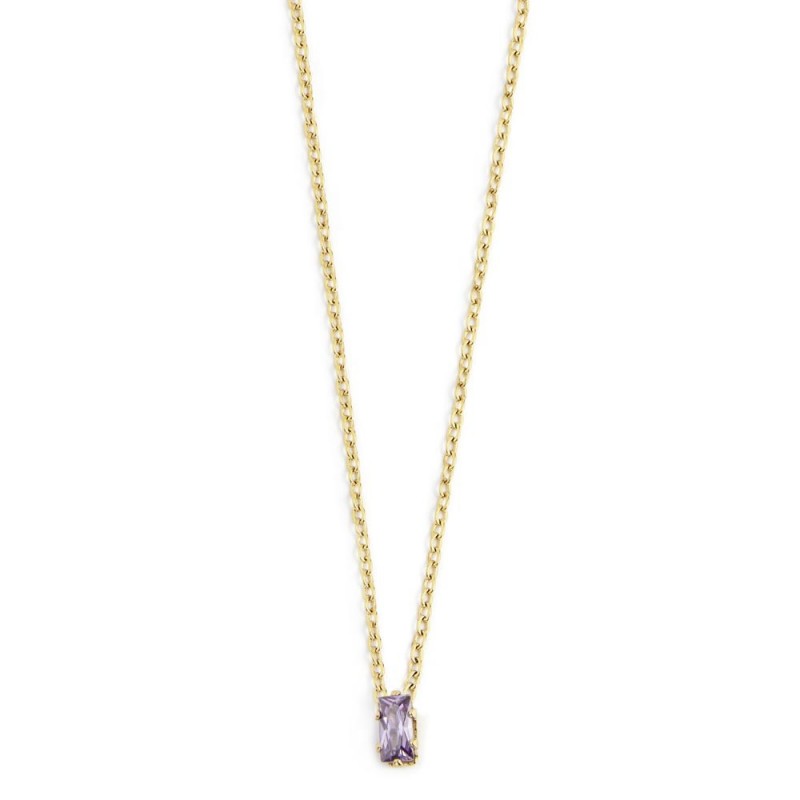 2cn0048g-p Collana con cristallo baguette colore viola