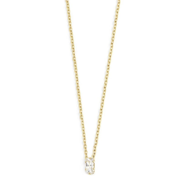 2cn0048g-w Collana con cristallo baguette colore bianco
