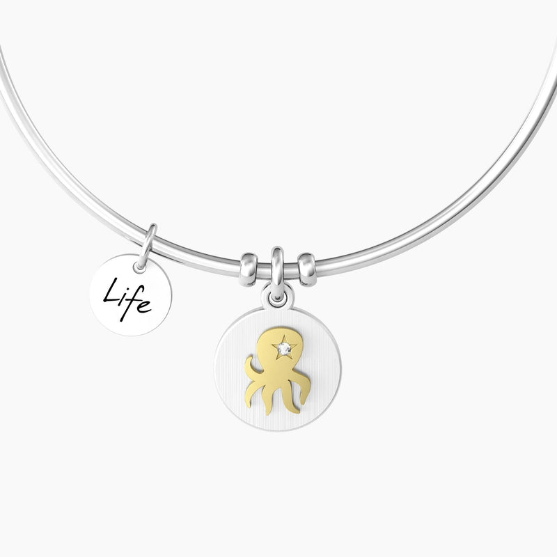 Bracciale rigido con polipo "POLPO | ABBRACCIO" - Gioielleria Fondente