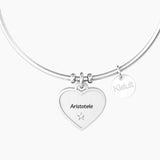 Bracciale rigido con ciondolo "L'AMICIZIA È UNA SOLA ANIMA …" - Gioielleria Fondente