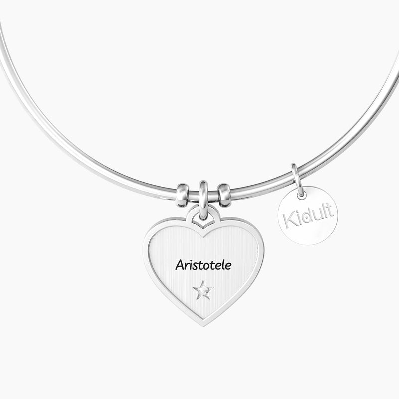 Bracciale rigido con ciondolo "L'AMICIZIA È UNA SOLA ANIMA …" - Gioielleria Fondente