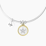 Bracciale rigido con ciondolo stella "STELLA | TODAY IS YOUR DAY" - Gioielleria Fondente