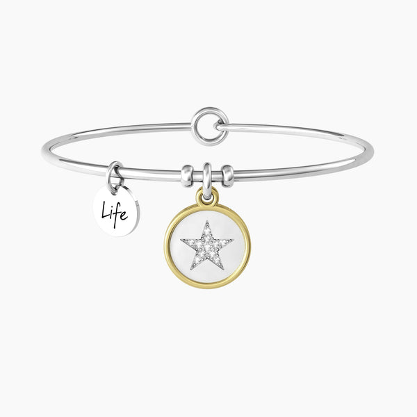 Bracciale rigido con ciondolo stella "STELLA | TODAY IS YOUR DAY" - Gioielleria Fondente