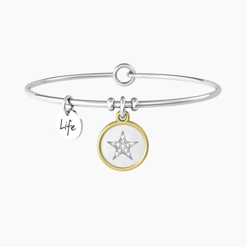 Bracciale rigido con ciondolo stella "STELLA | TODAY IS YOUR DAY" - Gioielleria Fondente