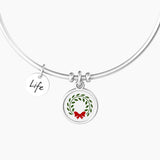 Bracciale rigido laurea con ciondolo tondo "CORONA D’ALLORO | LAUREA" - Gioielleria Fondente