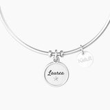 Bracciale rigido laurea con ciondolo tondo "CORONA D’ALLORO | LAUREA" - Gioielleria Fondente