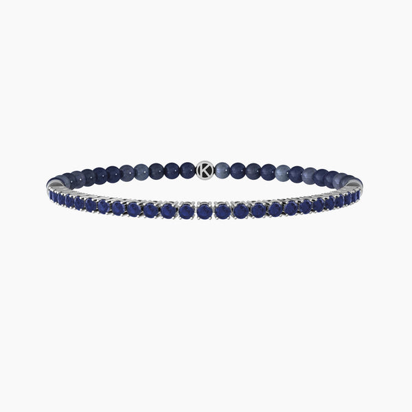 Bracciale elastico con sodalite blu "BE DIFFERENT" - Gioielleria Fondente