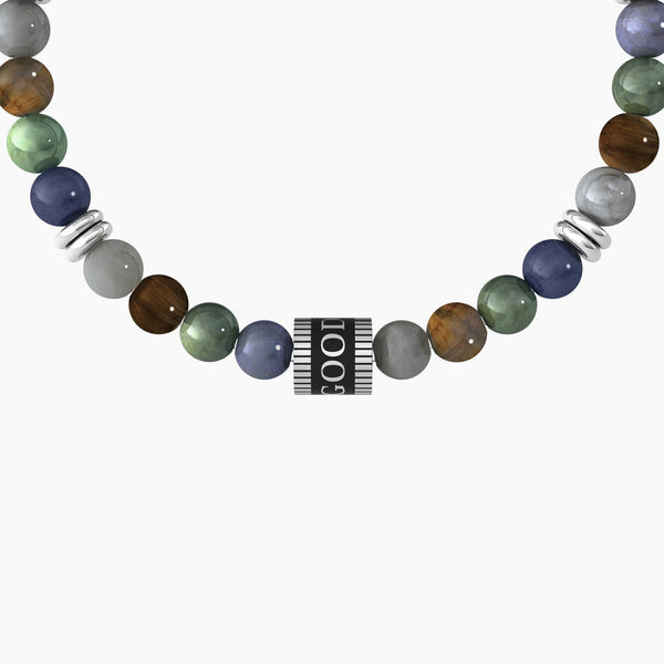 Bracciale elastico con pietre multicolor "Good Luck" - Gioielleria Fondente