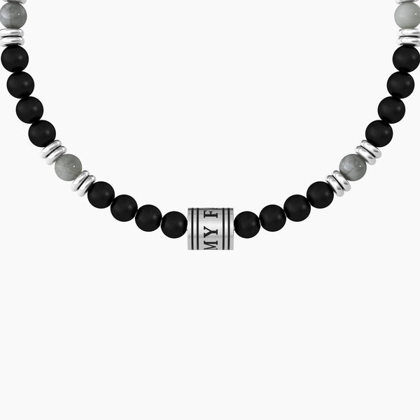 Bracciale  con agata e frase famiglia "MY FAMILY" - Gioielleria Fondente