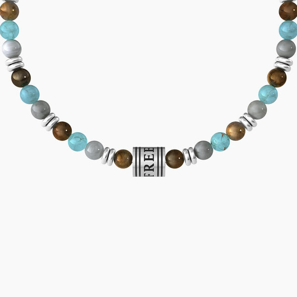 Bracciale elastico con pietre multicolor e frase "FREE SOUL" - Gioielleria Fondente