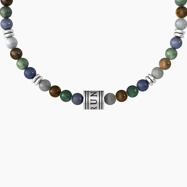 Bracciale con pietre multicolor e charm "RUN FREE" - Gioielleria Fondente