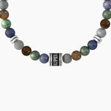 Bracciale con pietre multicolor alternate "SUPERA TE STESSO" - Gioielleria Fondente