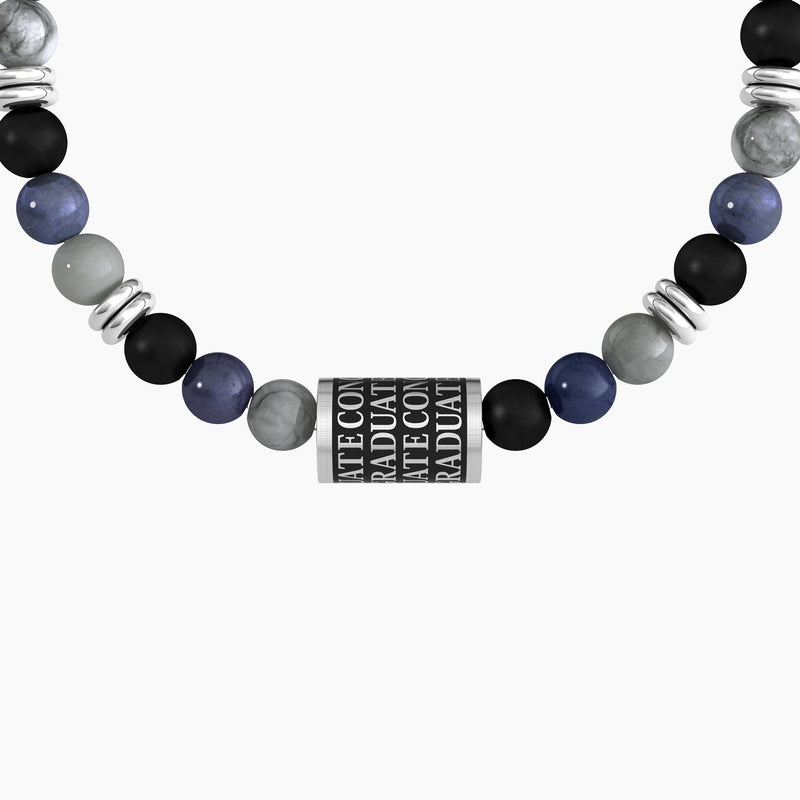 Bracciale con charm e pietre colorate "GRAD | CONGRATULAZIONI" - Gioielleria Fondente