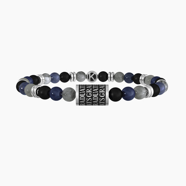 Bracciale con charm e pietre colorate "GRAD | CONGRATULAZIONI" - Gioielleria Fondente
