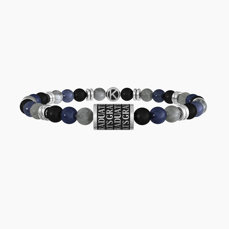 Bracciale con charm e pietre colorate "GRAD | CONGRATULAZIONI" - Gioielleria Fondente