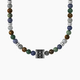 Collana good luck con pietre mutrlicolor e charm "GOOD LUCK" - Gioielleria Fondente