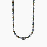 Collana good luck con pietre mutrlicolor e charm "GOOD LUCK" - Gioielleria Fondente