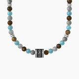 Collana summer vibes con agata multicolor e charm "SUMMER VIBES" - Gioielleria Fondente