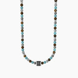 Collana summer vibes con agata multicolor e charm "SUMMER VIBES" - Gioielleria Fondente