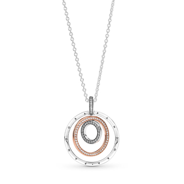 389483c01 Collana e pendente Cerchi bicolore