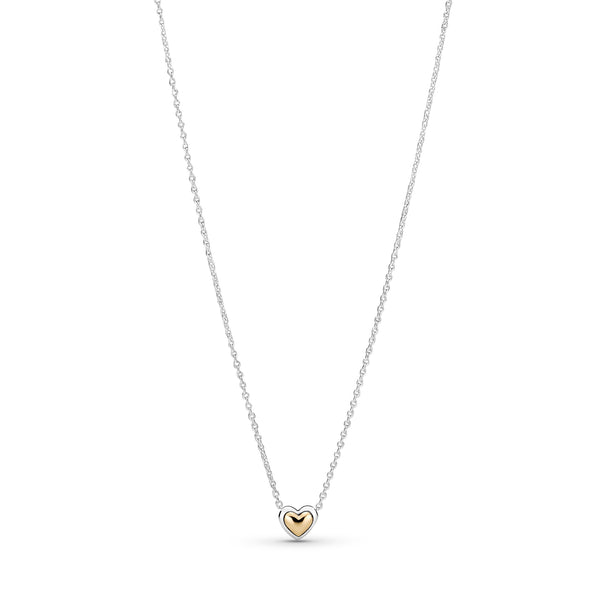 399399c00 Collier con cuore dorato a cupola