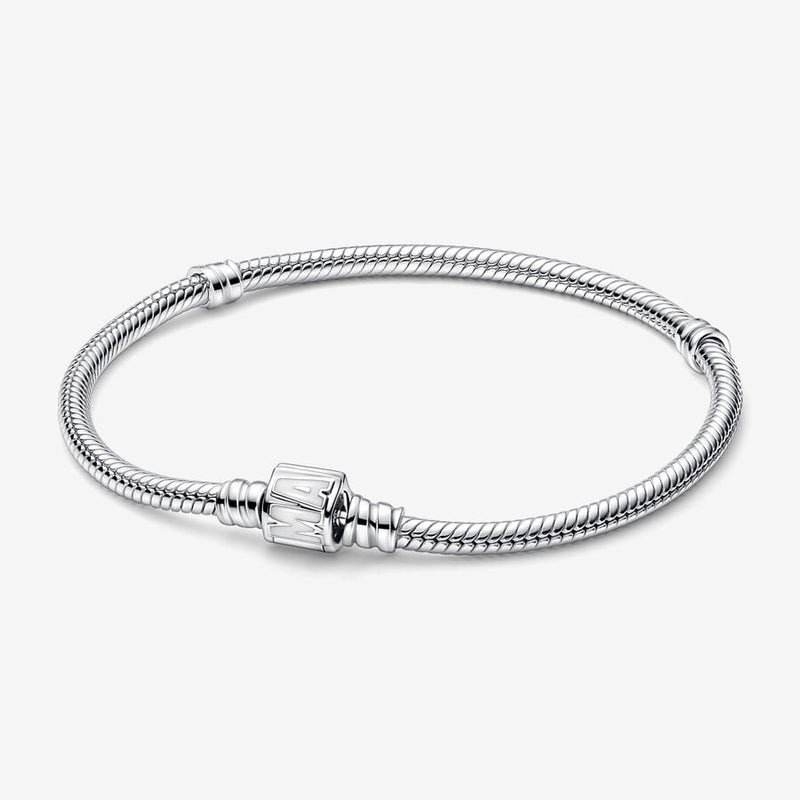 Bracciale Pandora Moments con Maglia Snake e Chiusura con Logo Marvel - Gioielleria Fondente