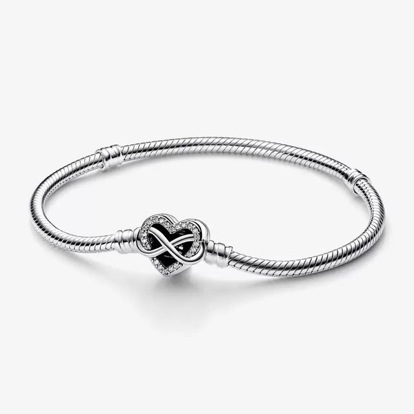 Bracciale con Chiusura Cuore Infinito Pietre Luminose - Gioielleria Fondente