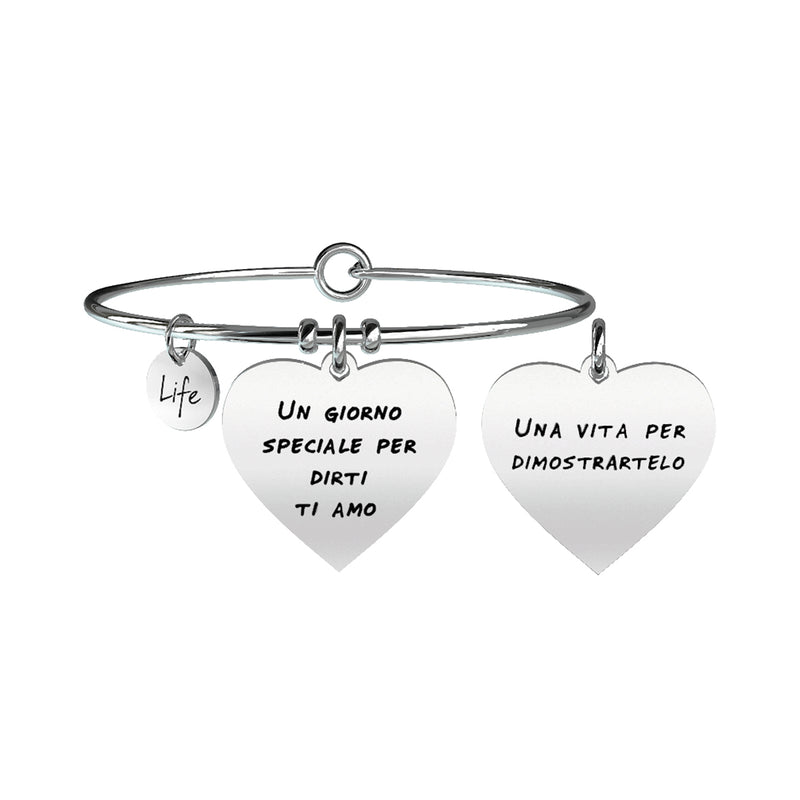 731097 Bracciale Love "Un giorno speciale per dirti ti amo. Una vita per dimostrartelo."