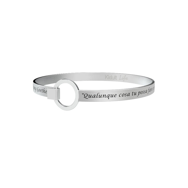 731114 Bracciale Philosophy "Qualunque cosa tu possa fare o sognare di fare incominciala! l'audacia ha in sé genio potere e magia"