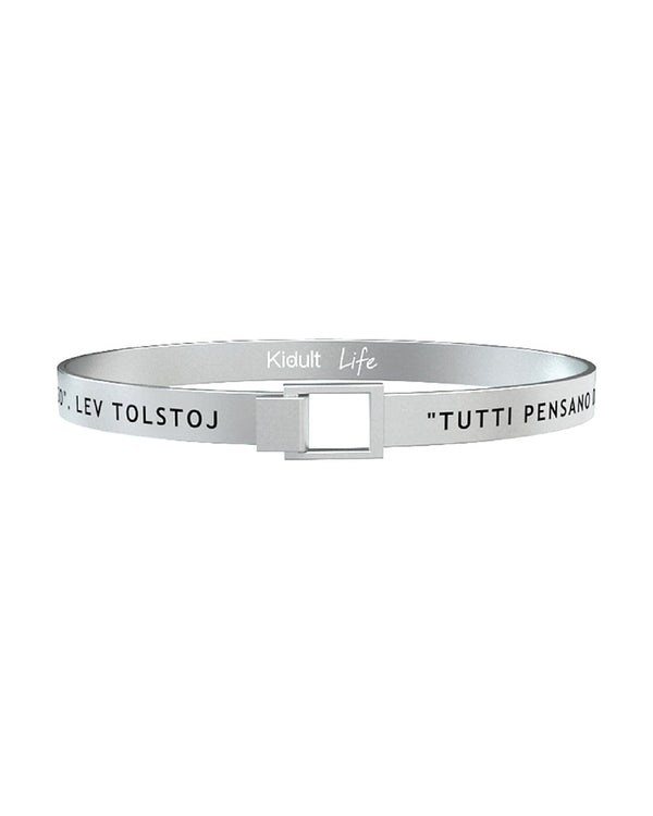 731190 Bracciale Philosophy "TUTTI PENSANO DI CAMBIARE IL MONDO MA NESSUNO PENSA A CAMBIARE SE STESSO"