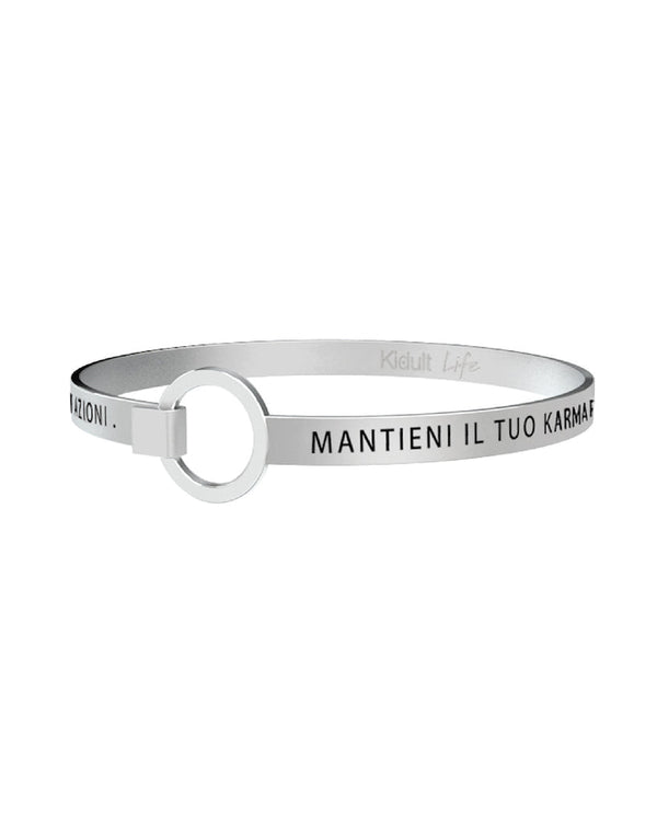 731249 Bracciale Spirituality "MANTIENI IL TUO KARMA POSITIVO. DÌ PAROLE POSITIVE FAI PENSIERI COSTRUTTIVI DISSEMINA BUONE AZIONI"