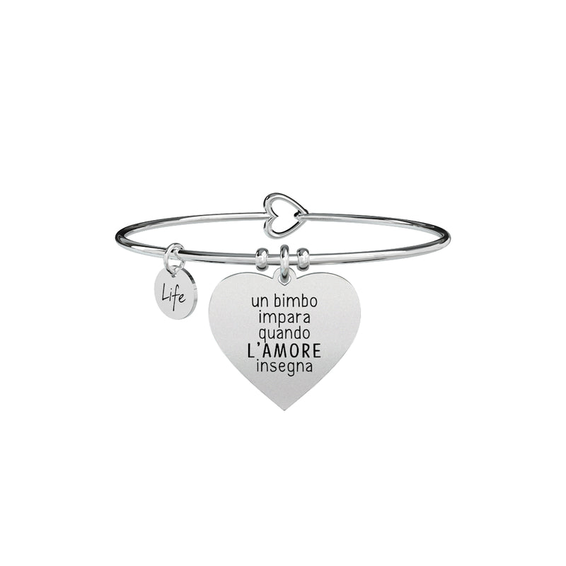 731292 Bracciale Love "Un bimbo impara quando l'amore insegna"
