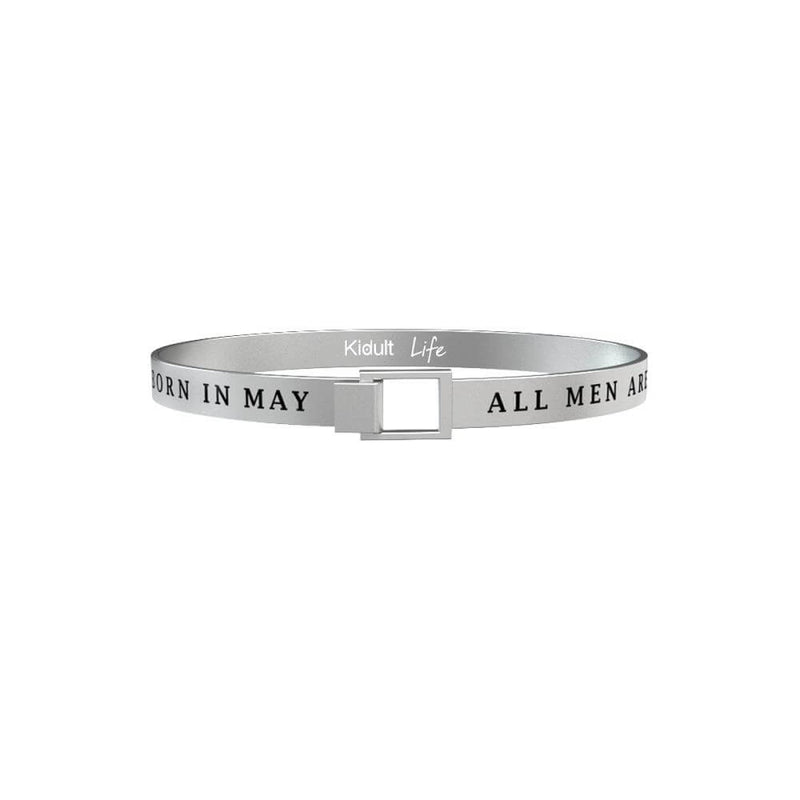 731380 Bracciale Symbols "All men are created equal but only the best are born in may"