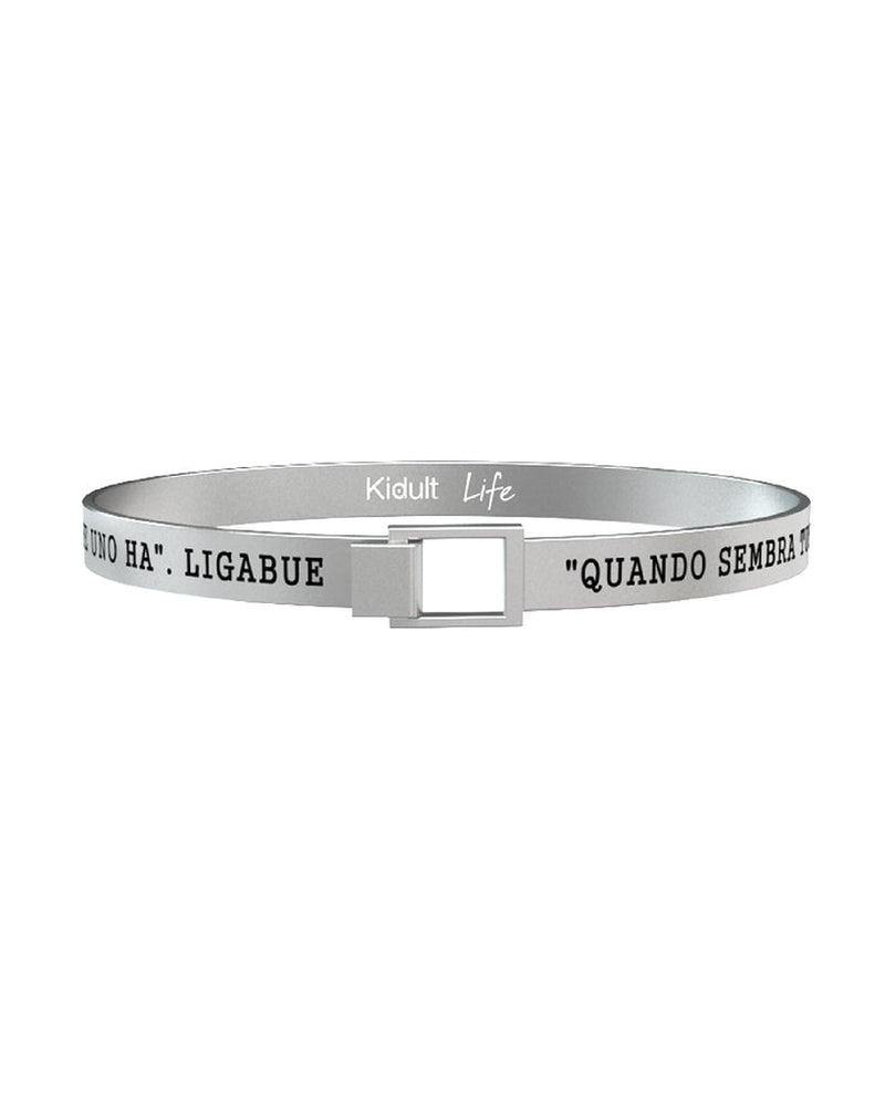 731553 Bracciale Ligabue "Quando sembra tutto fermo la tua ruota girerà... sopra il giorno di dolore che uno ha"