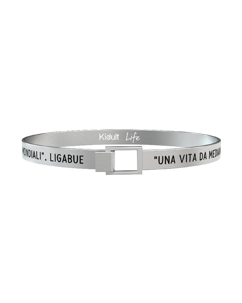 731557 Bracciale Ligabue "UNA VITA DA MEDIANO LAVORANDO COME ORIALI ANNI DI FATICA E BOTTE E VINCI CASOMAI I MONDIALI"