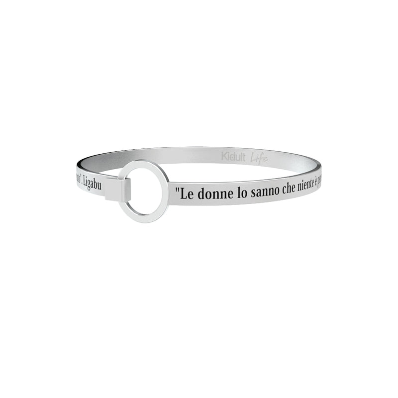 731565 Bracciale Ligabue "Le Donne Lo Sanno Che Niente È Perduto Che Il Cielo È Leggero Però Non È Vuoto. Le Donne Lo Sanno Le Donne L'Han Sempre Saputo"