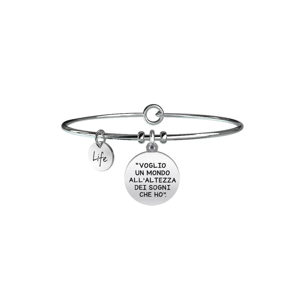 731572 Bracciale Ligabue "Voglio Un Mondo All'Altezza Dei Sogni Che Ho"