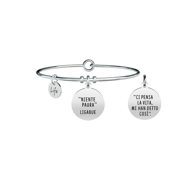 731575 Bracciale Ligabue "Niente Paura Ci Pensa La Vita Mi Han Detto Così"