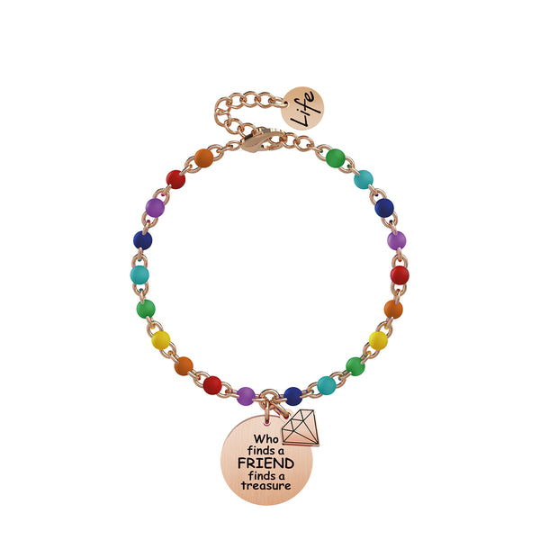 731817 Bracciale Love "Who finds a friend finds a treasure"