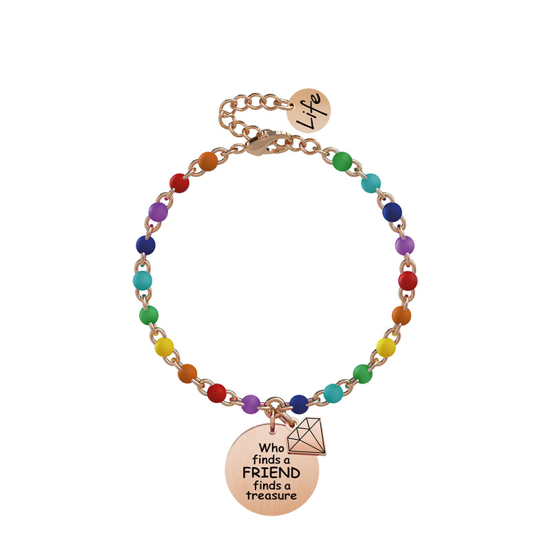731817 Bracciale Love "Who finds a friend finds a treasure"
